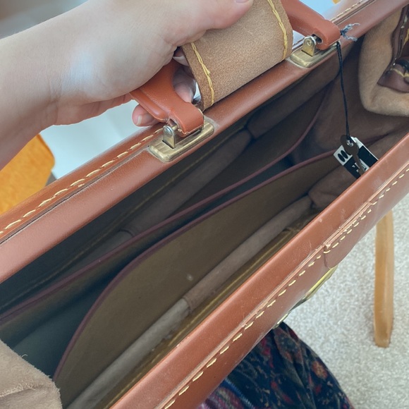 Vintage 1920s Leather Brief Case NWT Brown - Picture 10 of 10